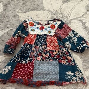 Colorful Patchwork Kids Dress
